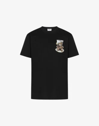 Polo in jersey di cotone biologico Moschino Teddy Bear
