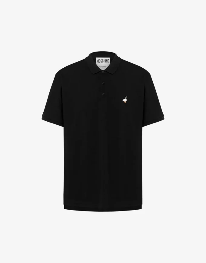 Polo in piqué di cotone Ricamo Goose Polo in piqué di cotone Ricamo Goose
