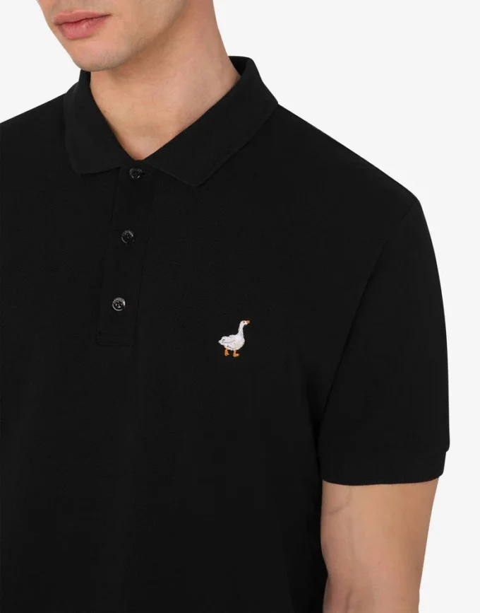 Polo in piqué di cotone Ricamo Goose Polo in piqué di cotone Ricamo Goose