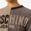 Pullover corto in misto lana intarsio