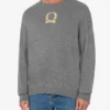 Pullover in lana e cashmere Ricamo con corona di alloro Pullover in lana e cashmere Ricamo con corona di alloro