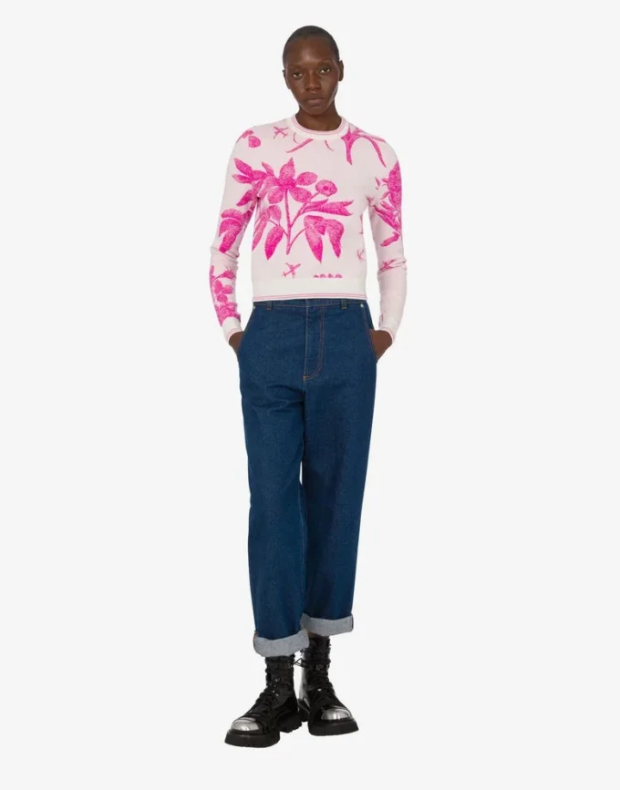 Pullover in lana elasticizzata