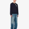 Pullover in lana merino extrafine con intarsio