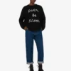 Pullover in lana merino ricamato