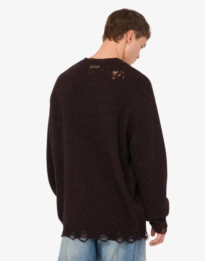 Pullover in lana shetland intarsiata