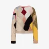 Pullover in mohair con intarsi in garza Pullover in mohair con intarsi in garza