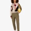 Pullover in mohair con intarsi in garza Pullover in mohair con intarsi in garza