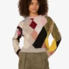 Pullover in mohair con intarsi in garza Pullover in mohair con intarsi in garza