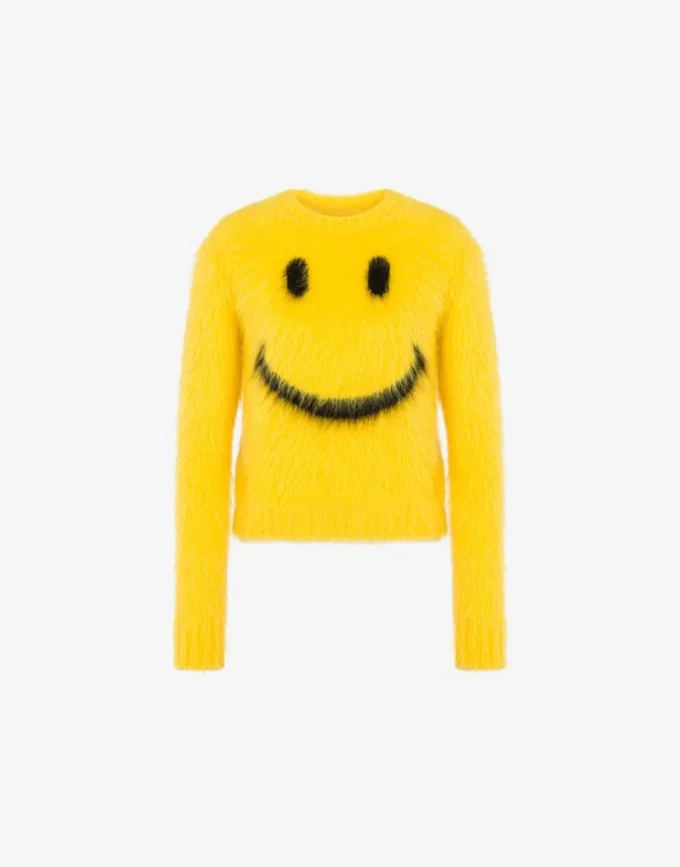 Pullover in mohair spazzolato Smiley Pullover in mohair spazzolato Smiley
