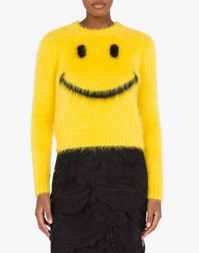 Pullover in mohair spazzolato Smiley Pullover in mohair spazzolato Smiley