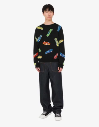 pullover in puro cotone intarsiato 2 330x421 - Pullover in puro cotone intarsiato