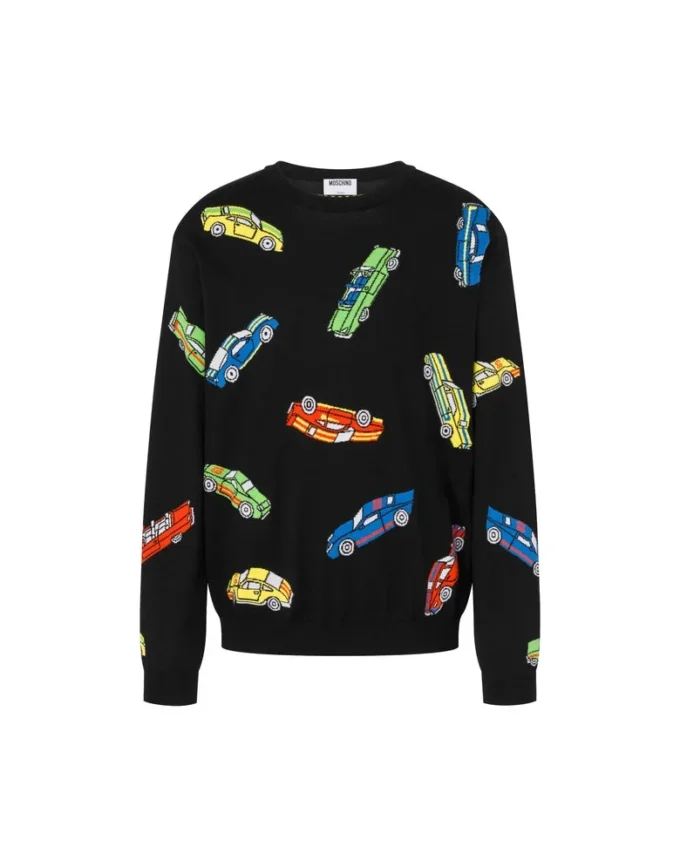 Pullover in puro cotone intarsiato