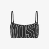Reggiseno a fascia con logo in gomma