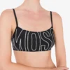 Reggiseno a fascia con logo in gomma