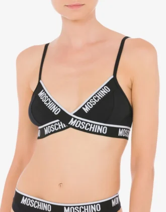 Reggiseno con fascia elastica con logo Reggiseno con fascia elastica con logo