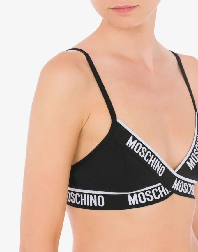 Reggiseno con fascia elastica con logo