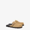 Sabot in pelle scamosciata con cinturino