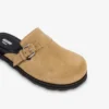 Sabot in pelle scamosciata con cinturino
