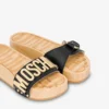 Sandali in pelle di vitello e legno