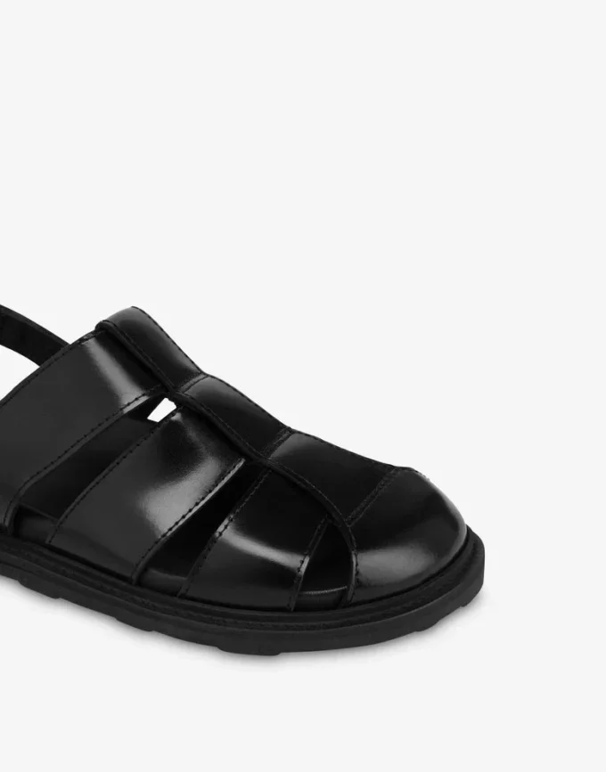 Sandali in pelle di vitello spazzolata