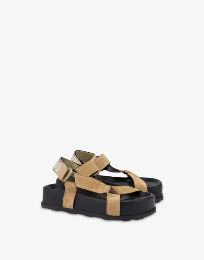 Sandali in pelle scamosciata