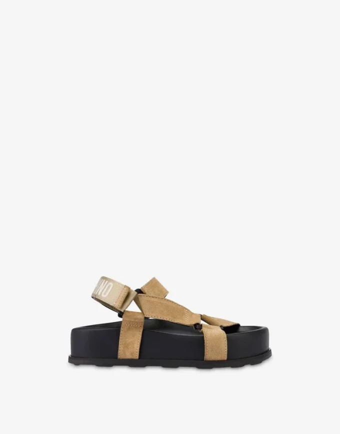 Sandali in pelle scamosciata