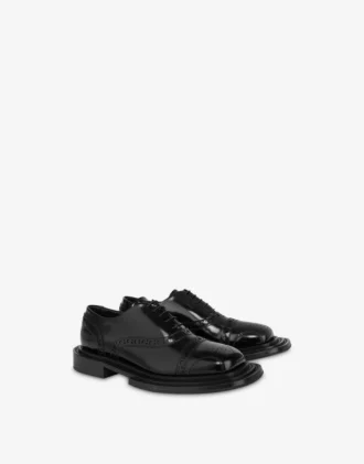 Scarpe Derby in pelle di vitello spazzolata