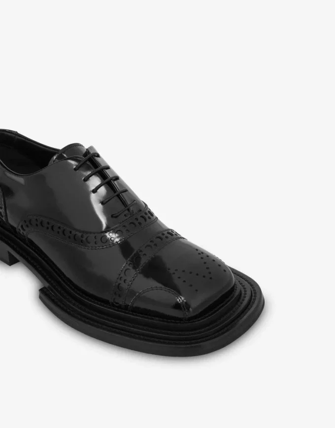 Scarpe Derby in pelle di vitello spazzolata