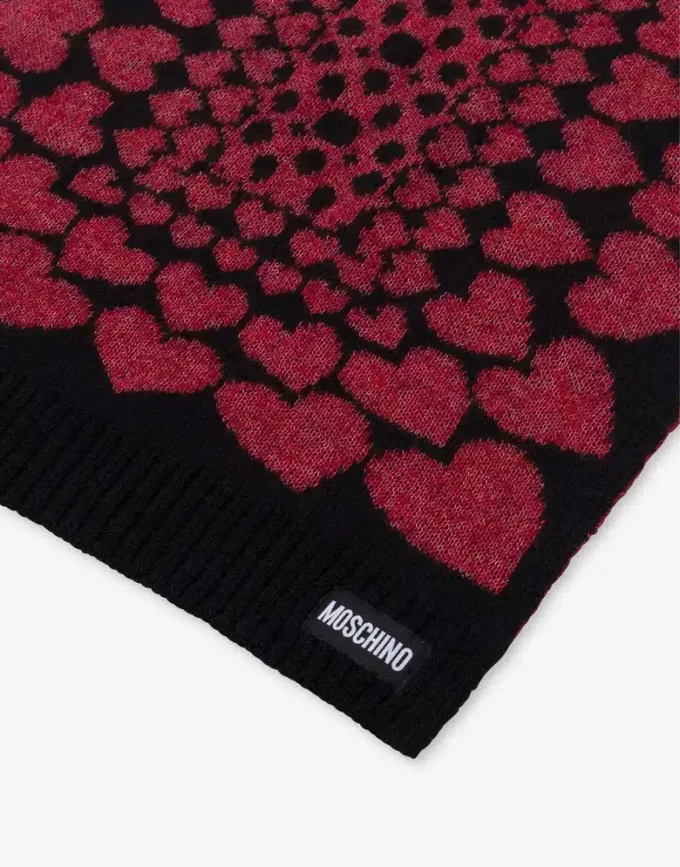 Sciarpa intarsiata in misto mohair