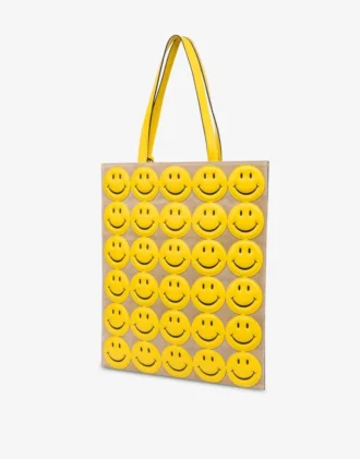 Shopper in pelle scamosciata Allover Smiley®