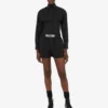 Shorts in popeline di cotone con stampa a pois