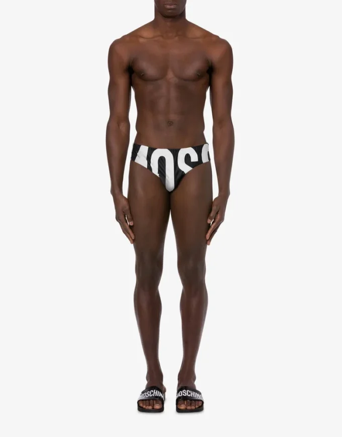 Slip da spiaggia con logo maxi