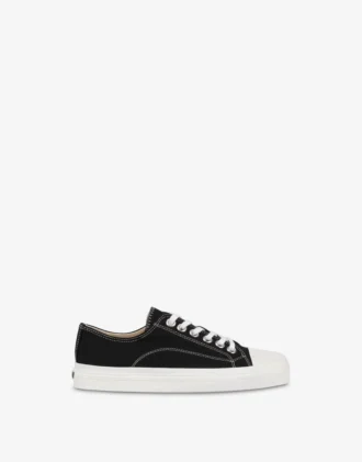 Sneakers con bordo in tela