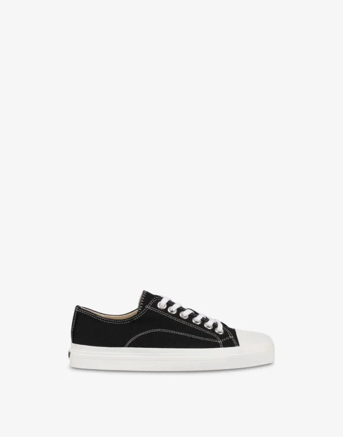 Sneakers con bordo in tela