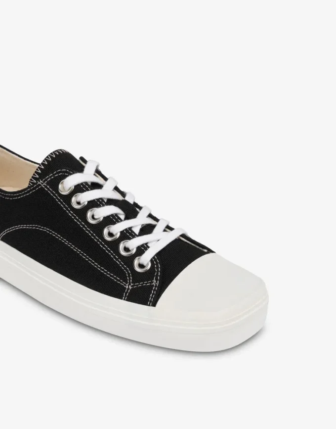 Sneakers con bordo in tela