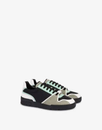 Sneakers in materiale misto