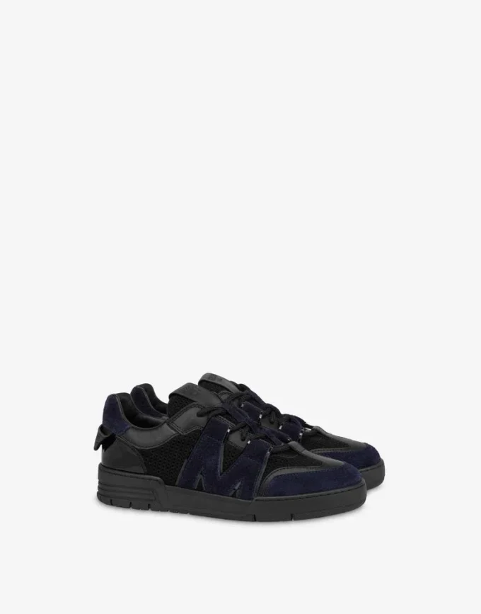 Sneakers in mesh, pelle di vitello e pelle scamosciata Sneakers in mesh, pelle di vitello e pelle scamosciata