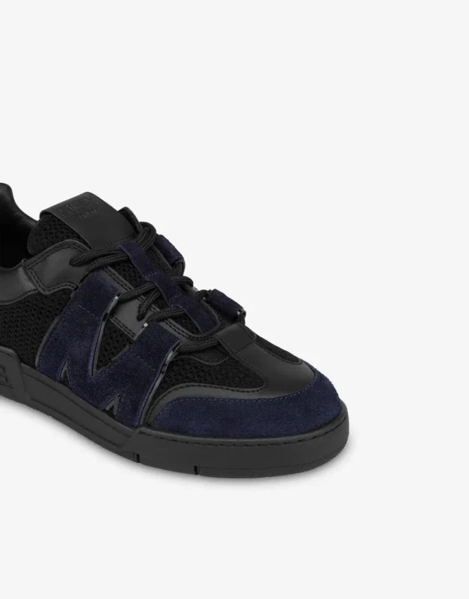 Sneakers in mesh, pelle di vitello e pelle scamosciata Sneakers in mesh, pelle di vitello e pelle scamosciata