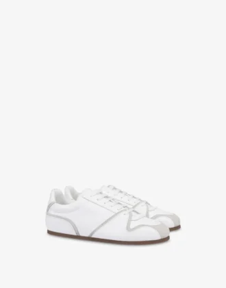 Sneakers in pelle di vitello e pelle scamosciata