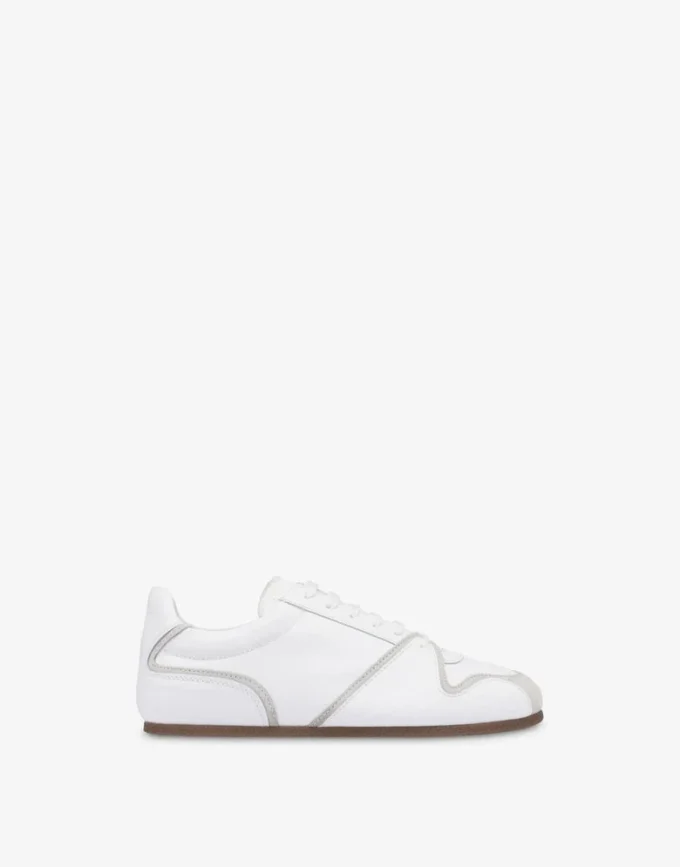 Sneakers in pelle di vitello e pelle scamosciata