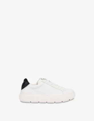 Sneakers in pelle nappa e pelle di agnello