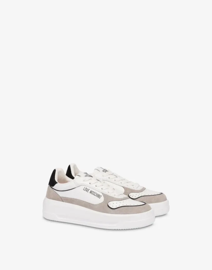 Sneakers in pelle scamosciata e pelle di vitello Sneakers in pelle scamosciata e pelle di vitello