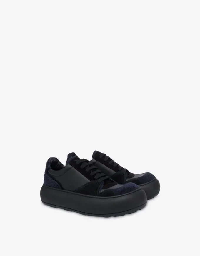 Sneakers in pelle scamosciata e pelle di vitello Sneakers in pelle scamosciata e pelle di vitello