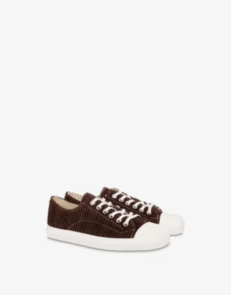 Sneakers in velluto a coste