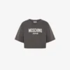 T-shirt corta in jersey di cotone stampato