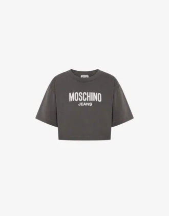 T-shirt corta in jersey di cotone stampato