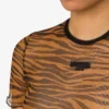 T-shirt corta in tulle stampato