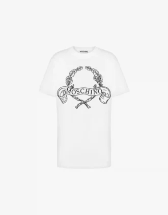 T-shirt in jersey biologico con logo Laurel Crown