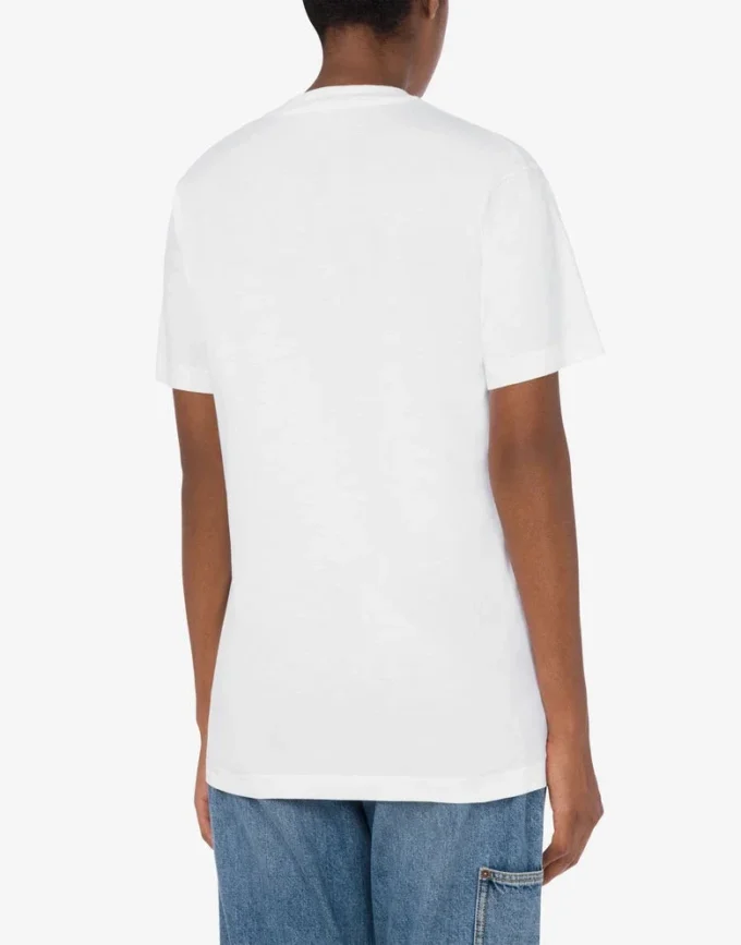 T-shirt in jersey biologico con logo Laurel Crown