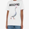 T-shirt in jersey biologico con stampa Goose